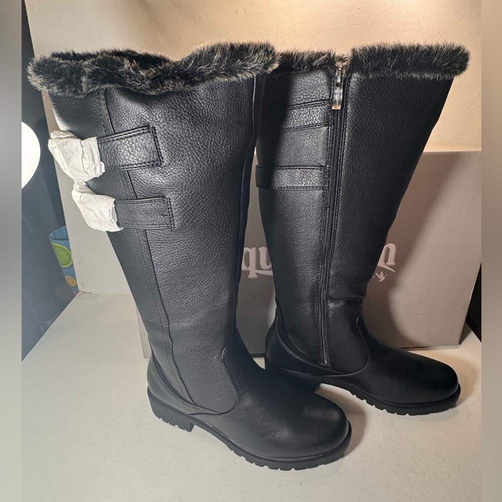AQUATHERM BY SANTANA CANADA Poppy Waterproof Faux Fur Tall Snow Boot winter - Picture 2 of 9